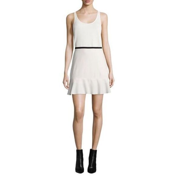 See by Chloe Crepe Ruffle-Hem Skirt, Off White women’s skirt twill coque… - Picture 2 of 9